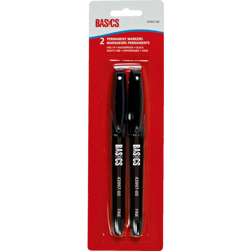 Basics Permanent Marker - 2pk