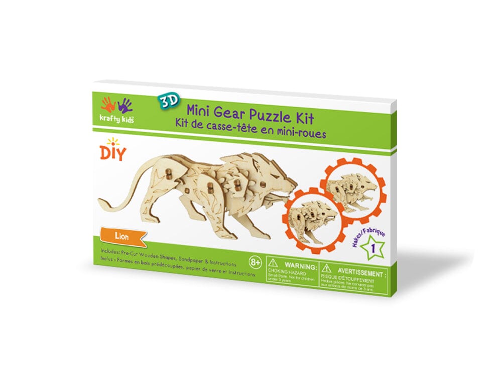 3D Wood Mechanical Gear Puzzle Kits