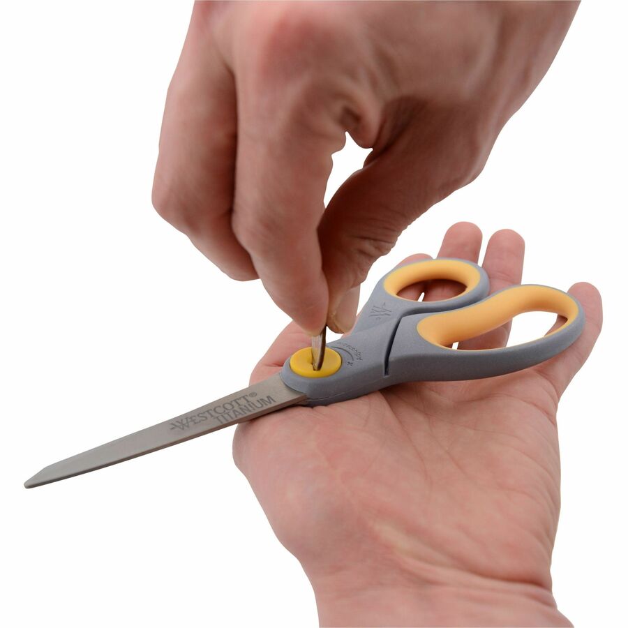 Westcott 8" Straight Soft Handle Titanium-Bonded Glide Scissors