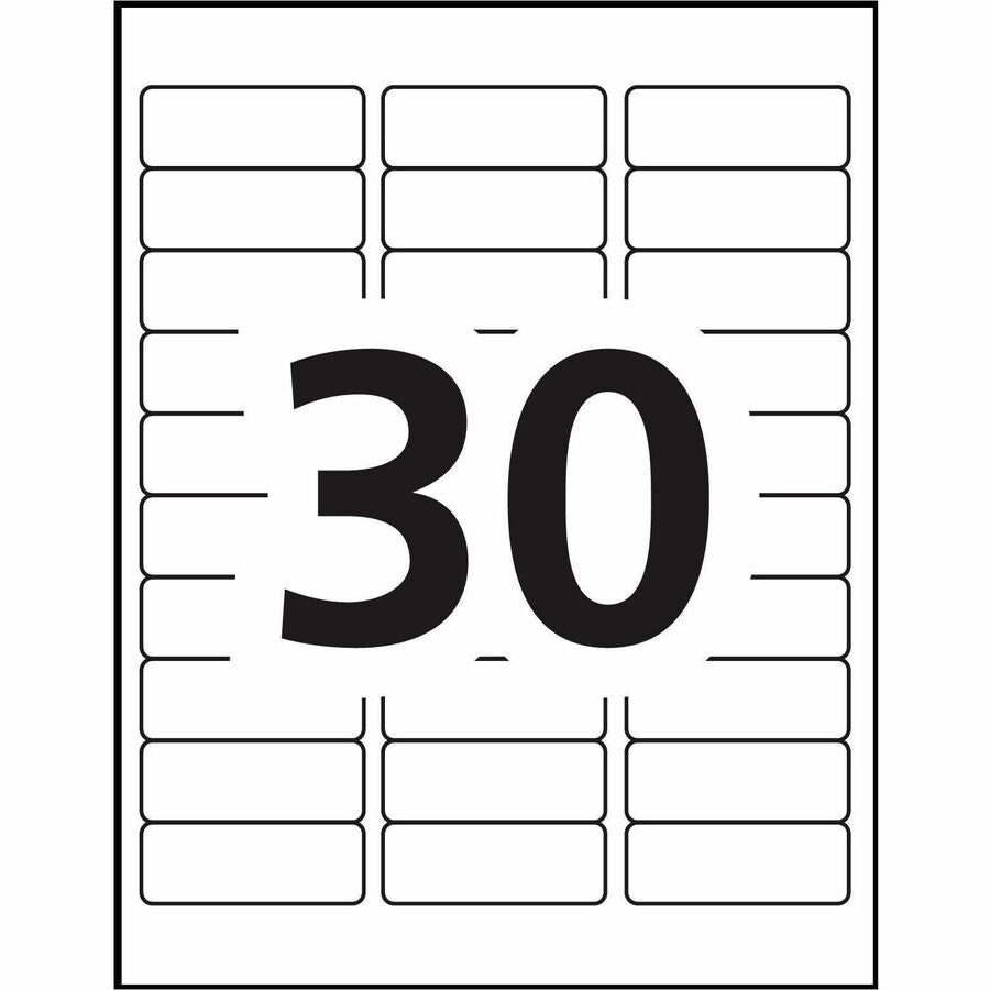Avery® High Visibility Neon ID Labelsfor Laser and Inkjet Printers, 1" x 2-5/8" , Assorted Colours