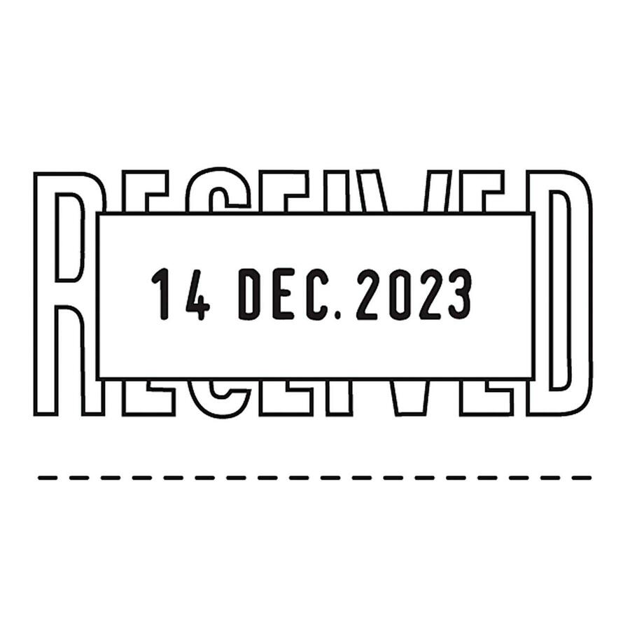 Trodat Manual Received Text Dater