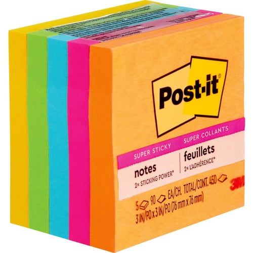 Post-it® Super Sticky Notes - Energy Boost Color Collection - Orange, 3-Pack