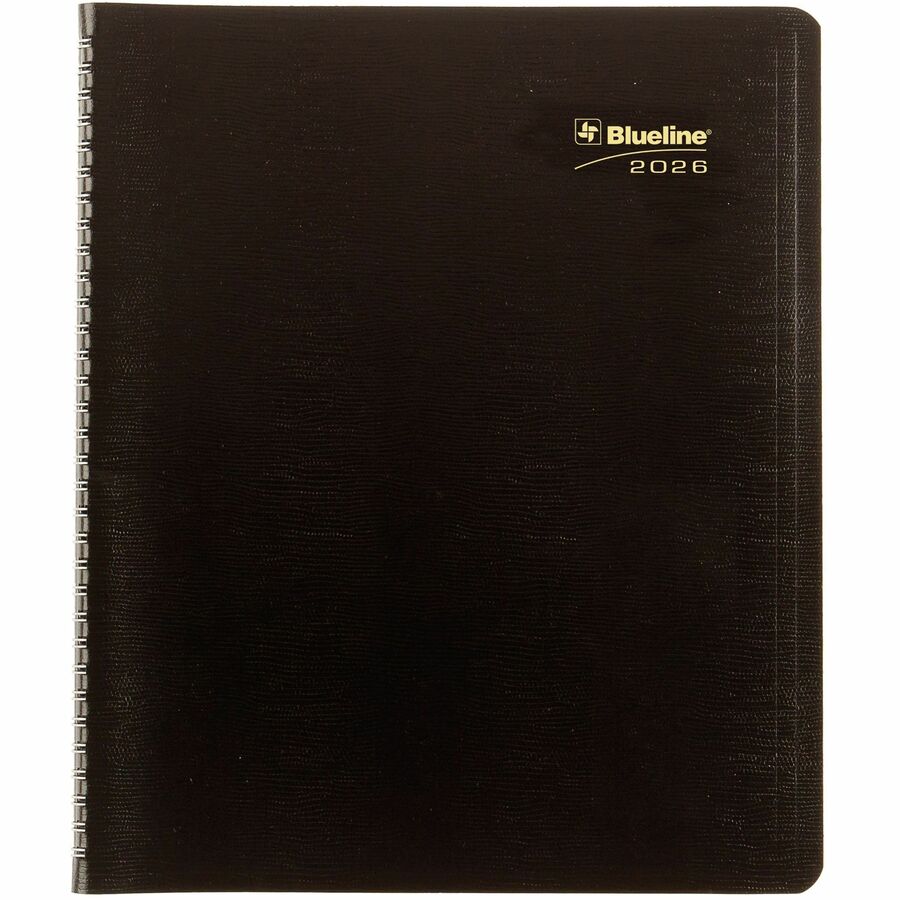 Blueline 2026 Essential 16-Month Monthly Planner - September-December - 11" x 9-1/16" - Black - Bilingual