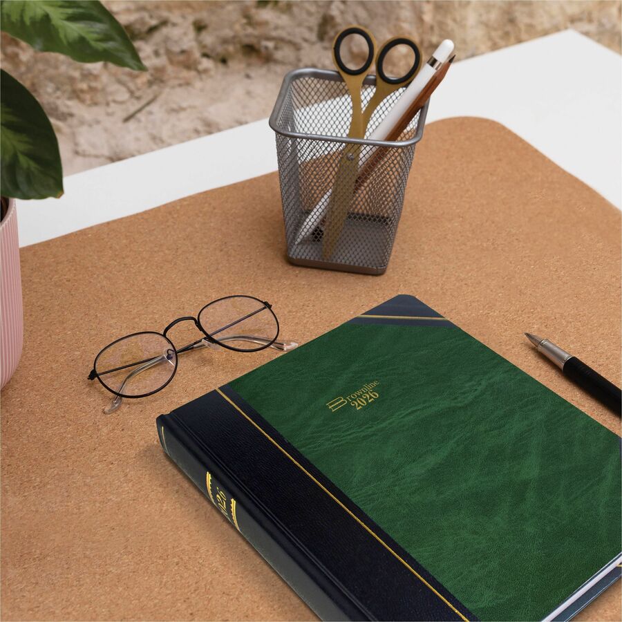 Brownline 2026 Traditional 12-Month Daily Planner - January to December - 6-1/2" x 8-1/8" - Marble Green - English