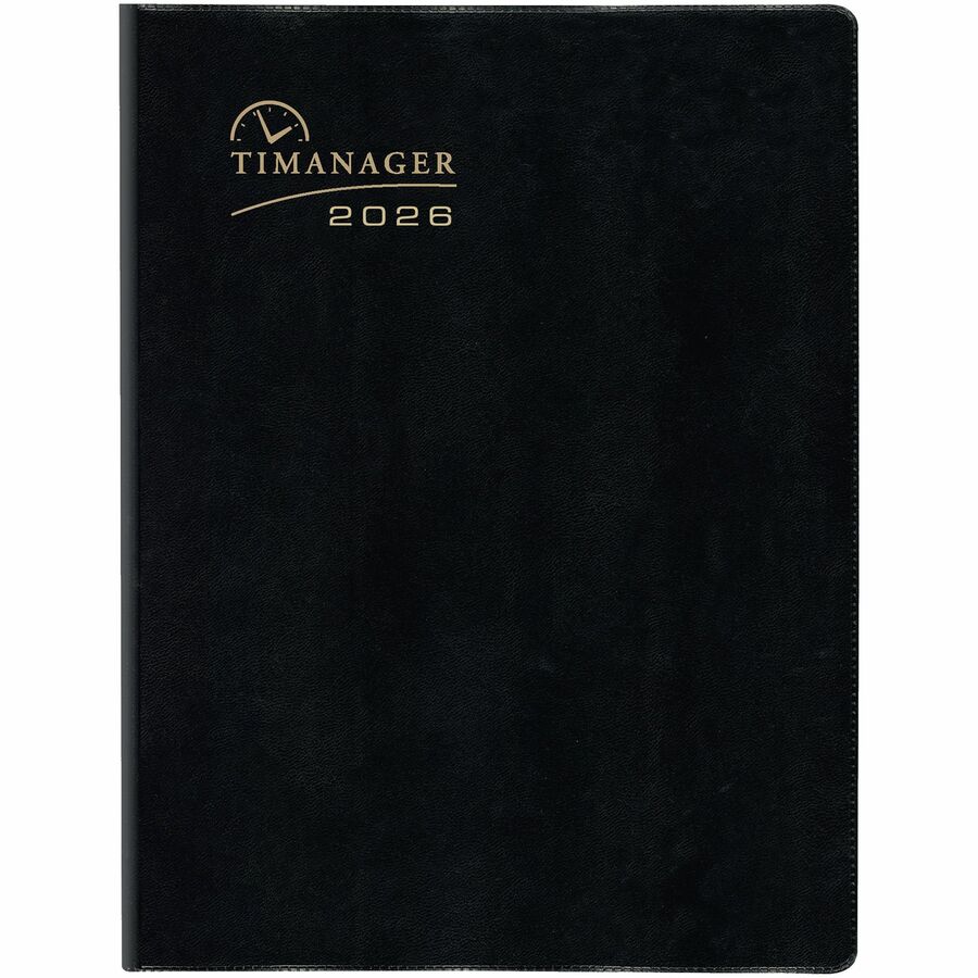 Blueline 2026 Timanager 13-Month Weekly/Monthly Planner - December to December - 10-1/4" x 7-5/8" - Black - English C590081