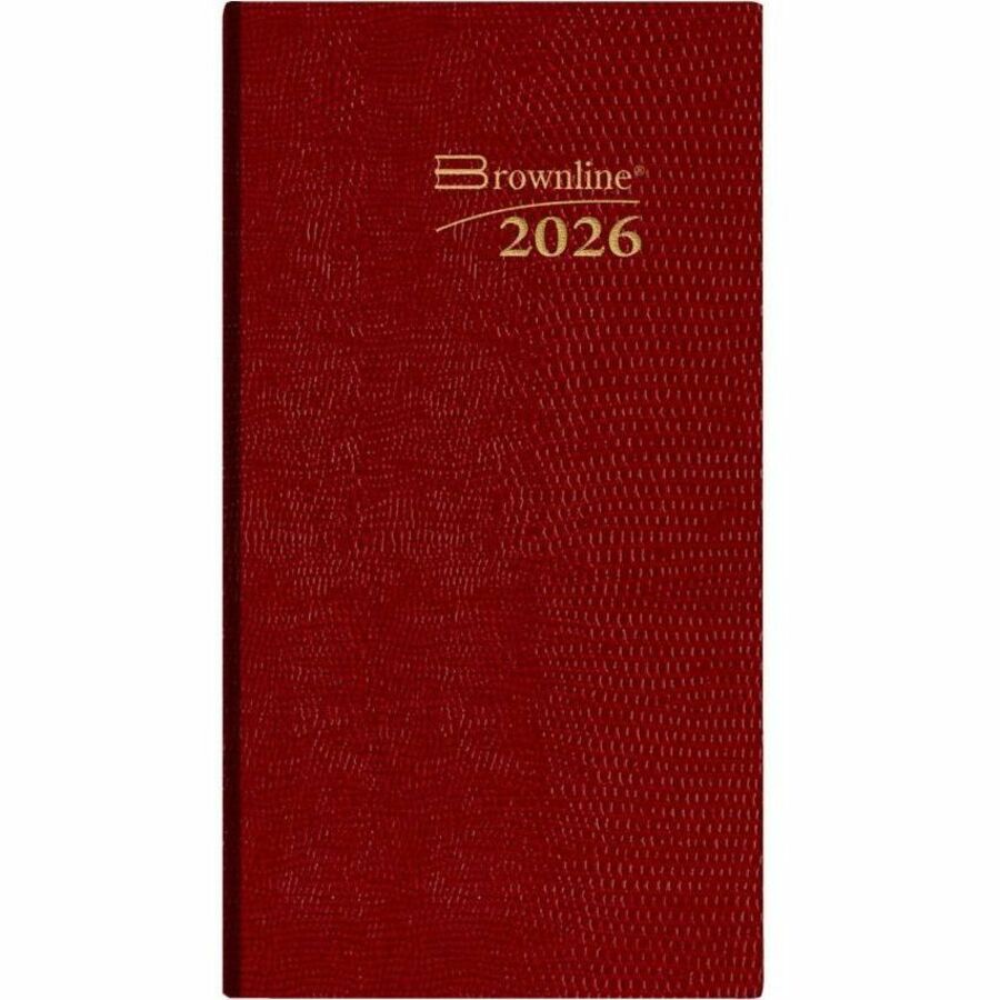 Brownline® Traditional Daily Pocket Diary 6" x 3-1/8" Assorted English