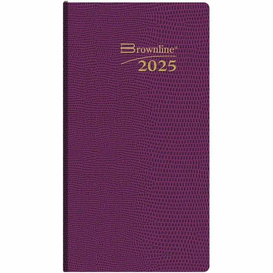 Brownline® Traditional Daily Pocket Diary 6" x 3-1/8" Assorted English