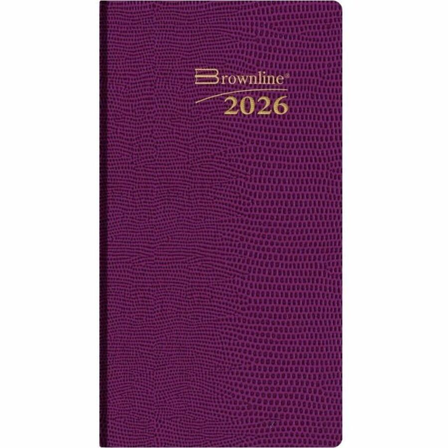 Brownline® Traditional Daily Pocket Diary 6" x 3-1/8" Assorted English
