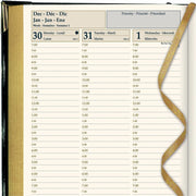 Brownline Executive Weekly Planner, 8-1/4" x 5-1/2" , Trilingual, Black
