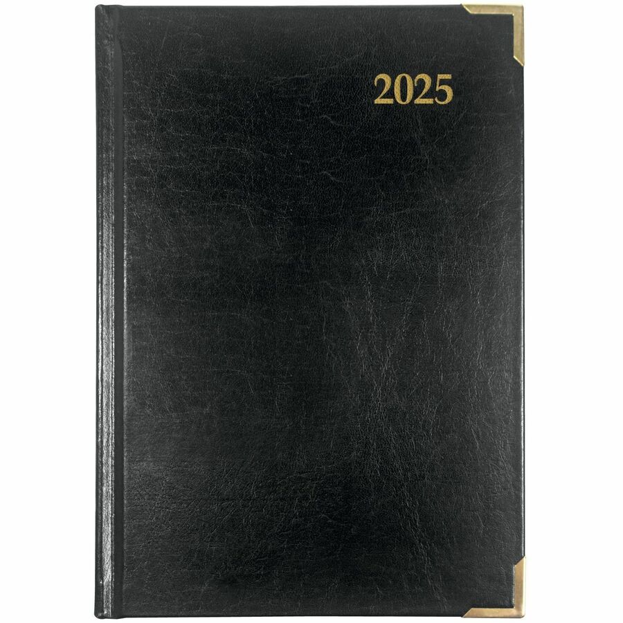 Brownline Executive Weekly Planner, 8-1/4" x 5-1/2" , Trilingual, Black