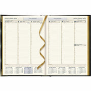 Brownline Executive Weekly Planner, 10-7/8" x 7-5/8" , Trilingual, Black