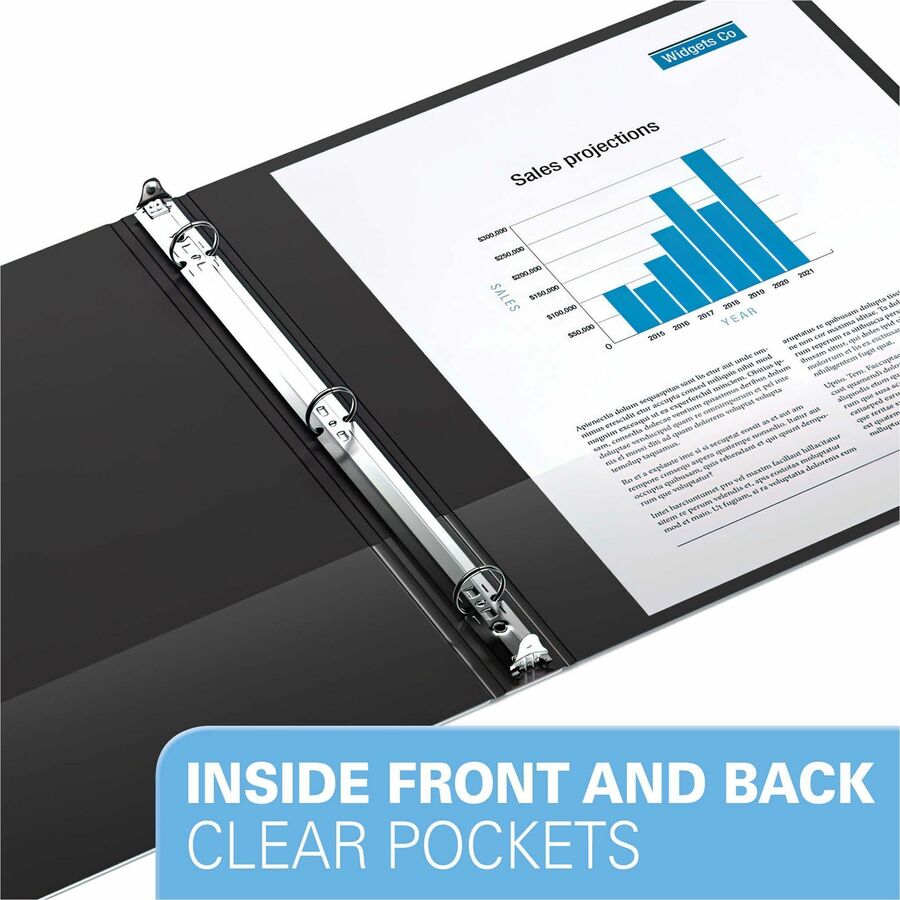 Davis Group Premium Economy, Round Ring, Binder, (Black, 5/8")