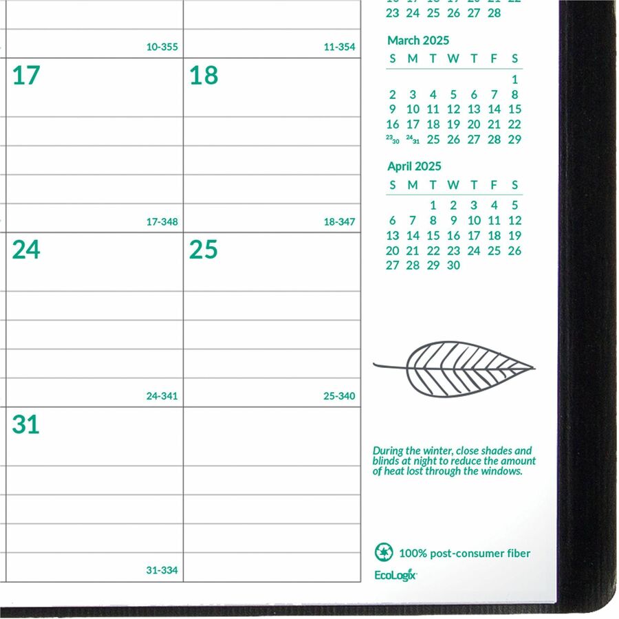 Blueline EcoLogix 14-Month Monthly Planner, 11" x 8-1/2" , English