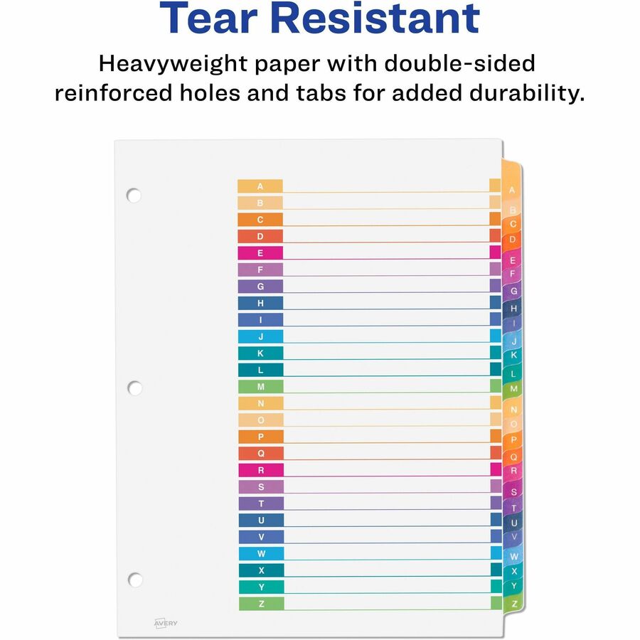Avery® Ready Index® Table of Contents Dividers for Laser and Inkjet Printers, A-Z