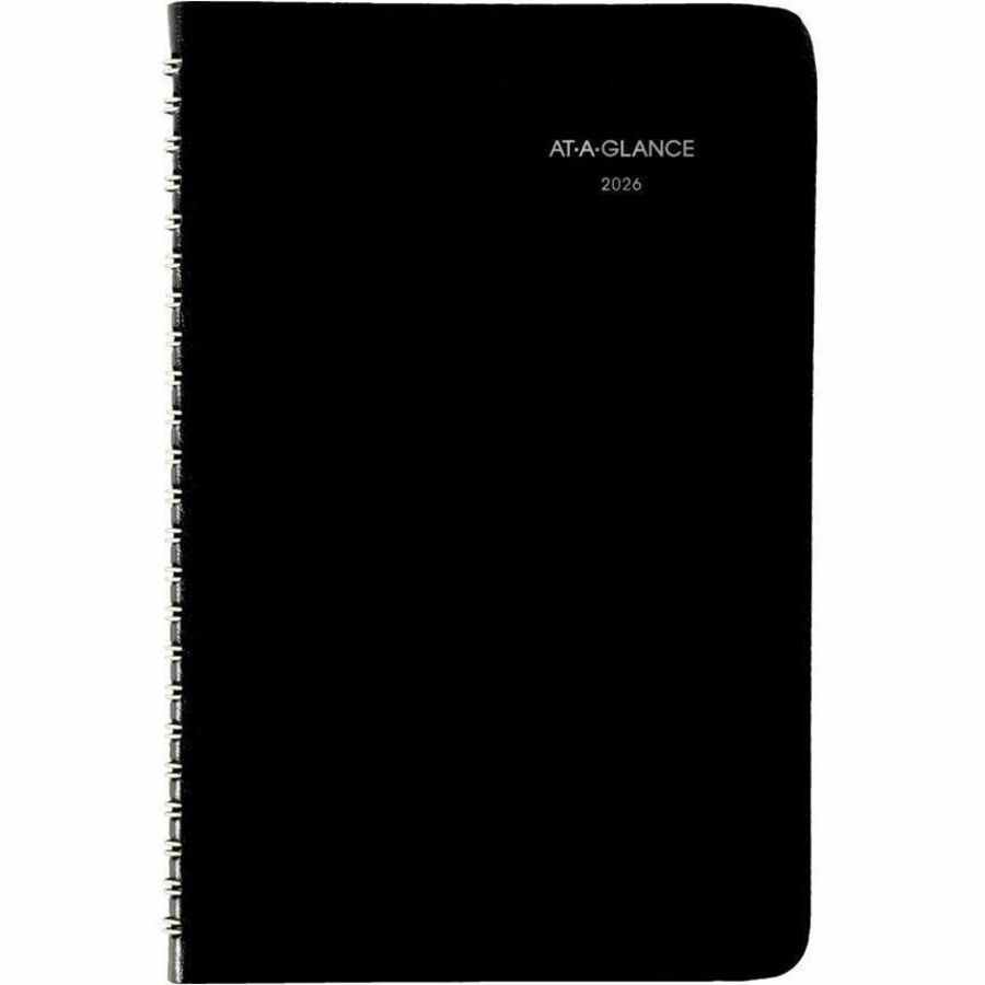 AT-A-GLANCE® Weekly Desk Diary 8-3/16" x 5-1/2" Bilingual Black