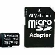 Verbatim 16GB Premium microSDHC Memory Card with Adapter, UHS-I V10 U1 Class 10