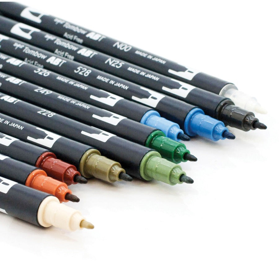 Tombow Dual Brush Art Pen 10-piece Set - Landscape Colours