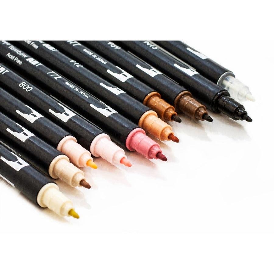 Tombow Dual Brush Art Pen 10-piece Set - Portrait Colours