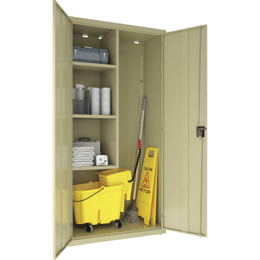 Lorell Fortress Series Janitorial Cabinet - Light Gray