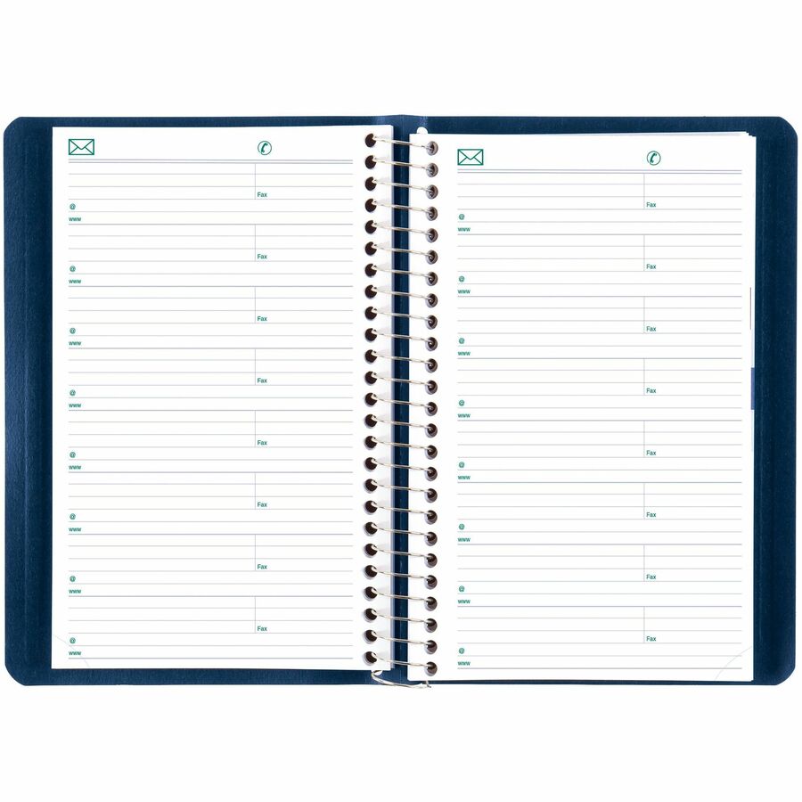 Blueline 2026 Essential 12-Month Daily Planner - January to December - 8" x 5" - Navy Blue - Bilingual