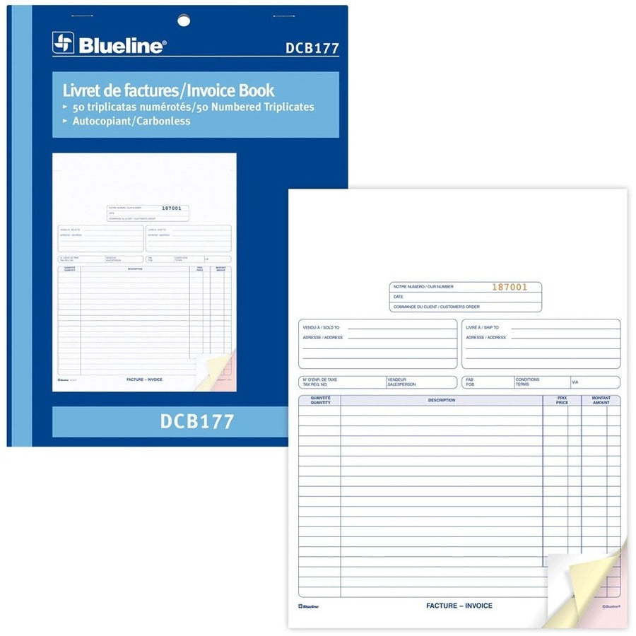 Blueline Invoices Book - BLIDCB36