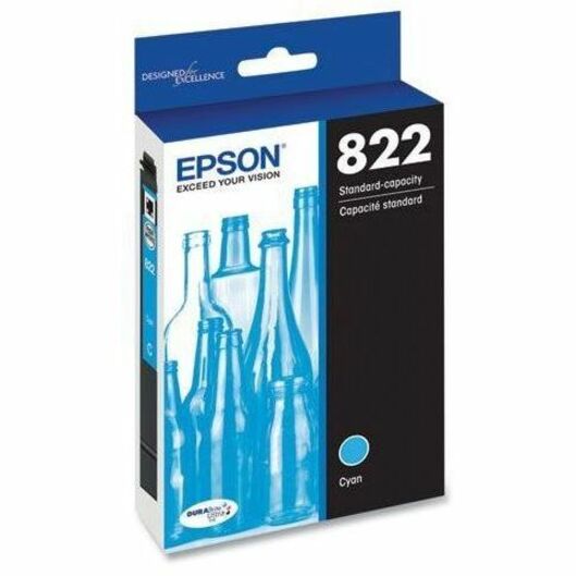 Epson T822 Original Standard Yield Inkjet Ink Cartridge - Cyan - 1 Each