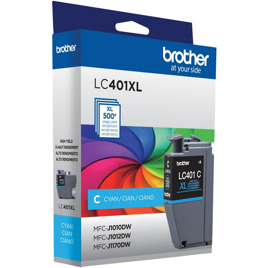 Brother LC401XLCS Original High Yield Inkjet Ink Cartridge - Single Pack - Cyan - 1 Each