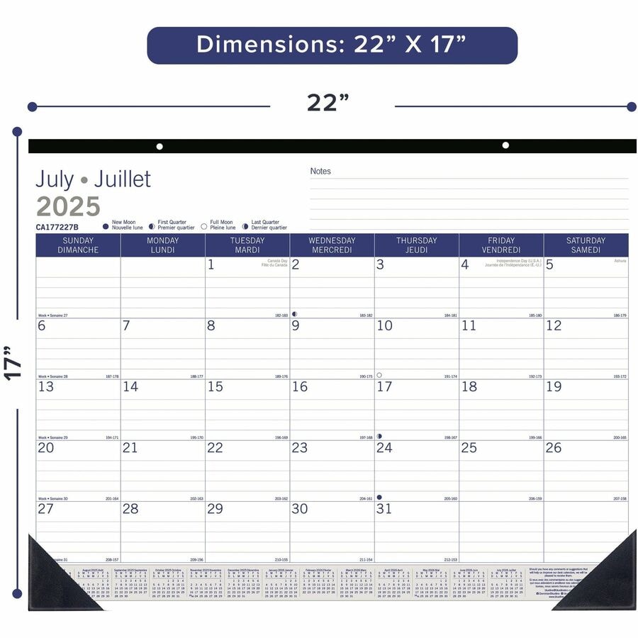 Calendar Academic DuraGlobe 22 X 11 Monthly 2025/26
