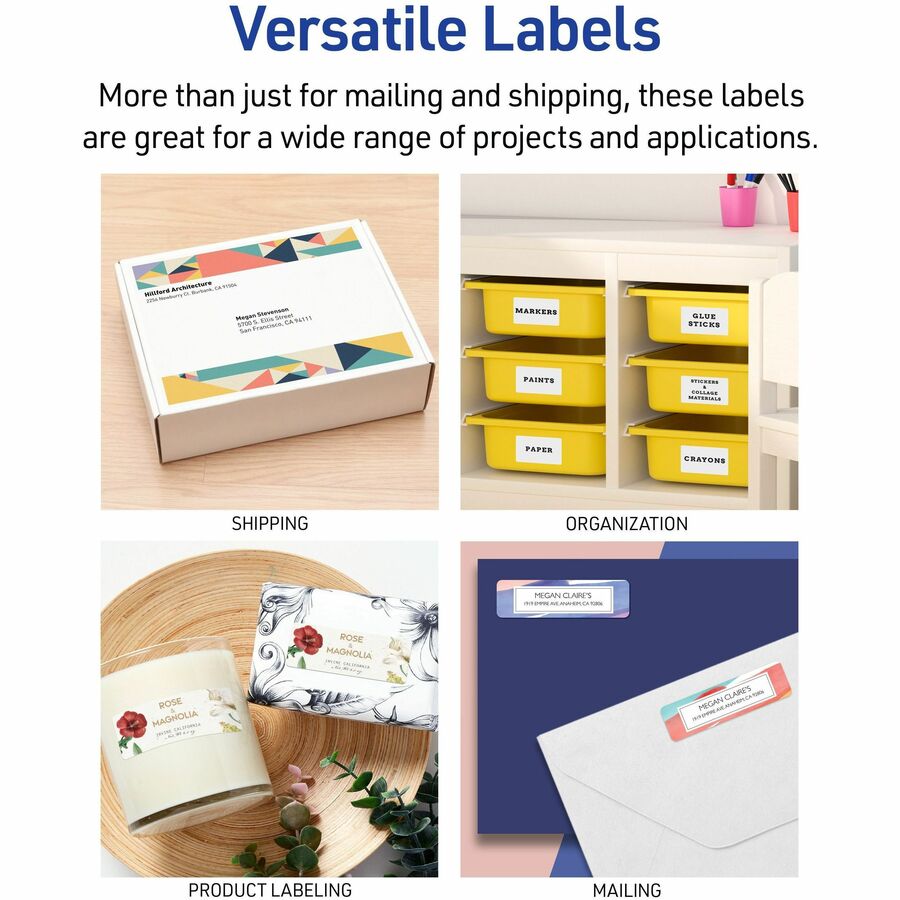 Avery Shipping Labels, Sure Feed, 2" x 4" 1,000 White Labels (5163)