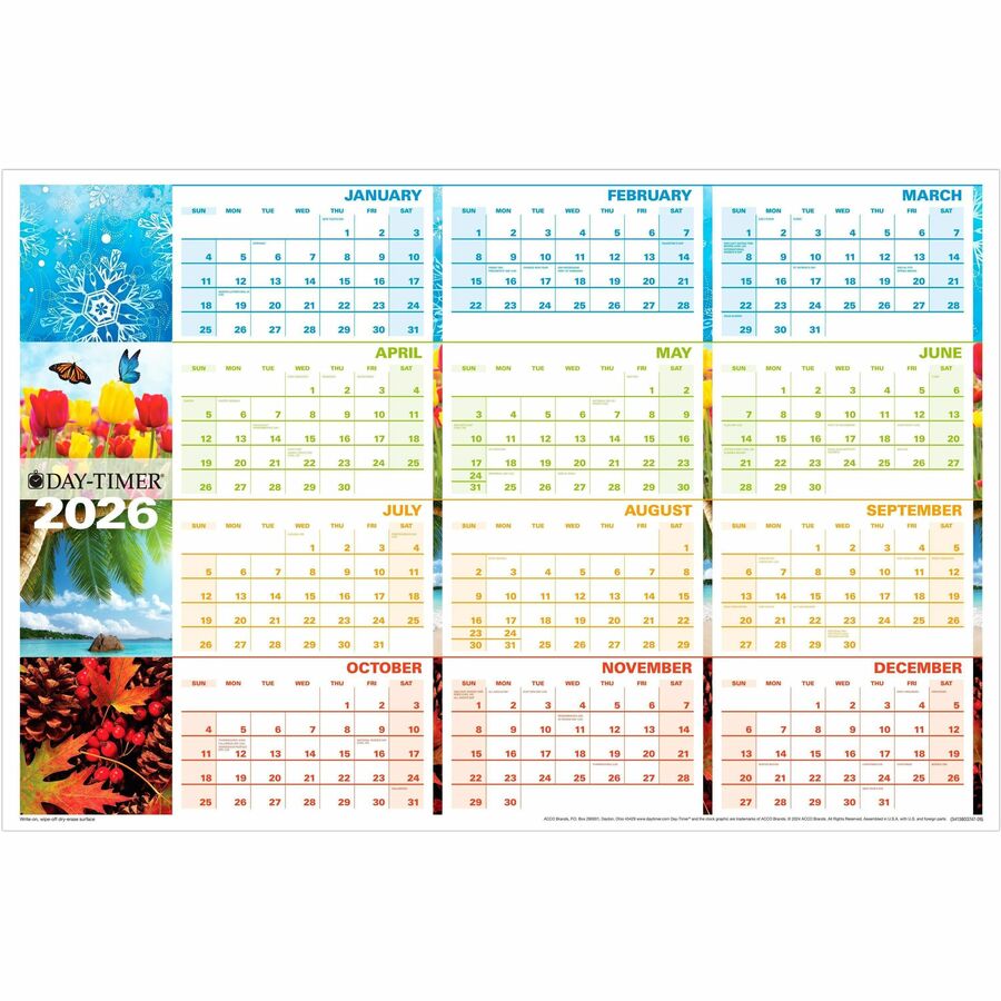 YEARLY PLANNER SEASONS 24X36