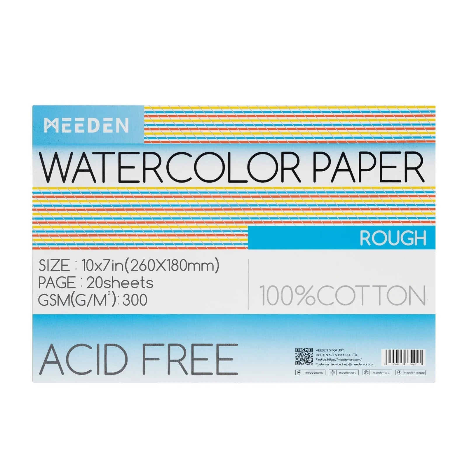 Watercolour Blocks 100% Cotton
