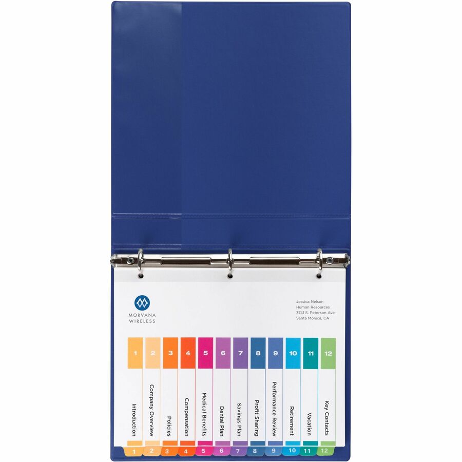 Avery® Ready Index® Table of Content Dividers for Laser and Inkjet Printers, 12 tabs, 6 sets