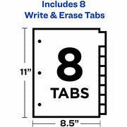 Avery® Big Tab„¢ Write & Erase Dividers8 tabs