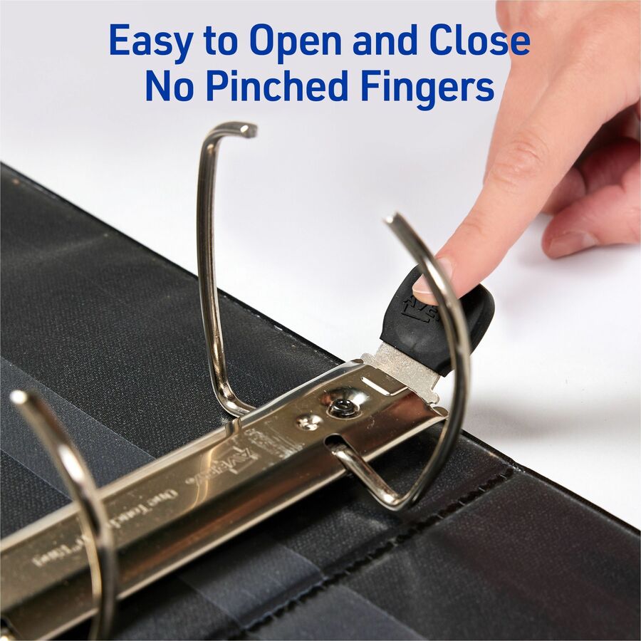 Avery® Heavy Duty View Binder 4" , One Touch Locking D Rings, Black