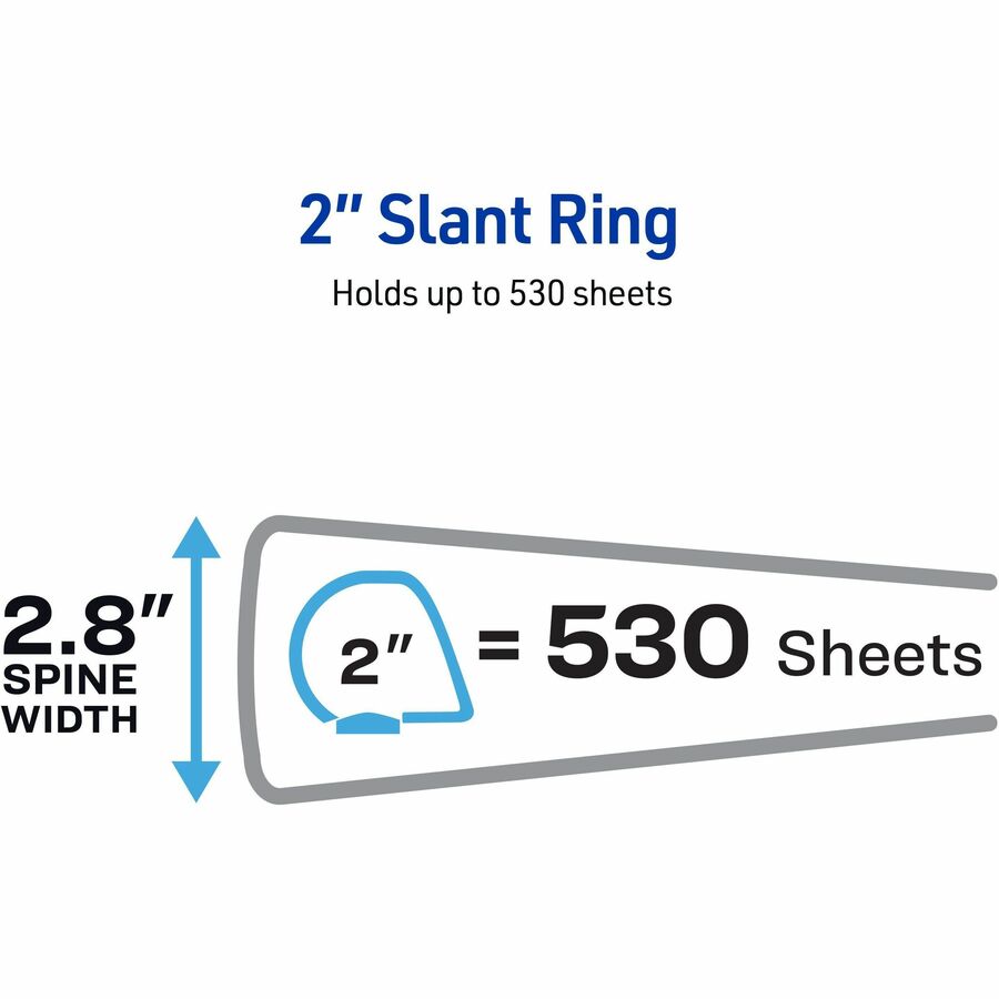 Avery® Heavy Duty View Binder 2" , One Touch Locking D Rings, White