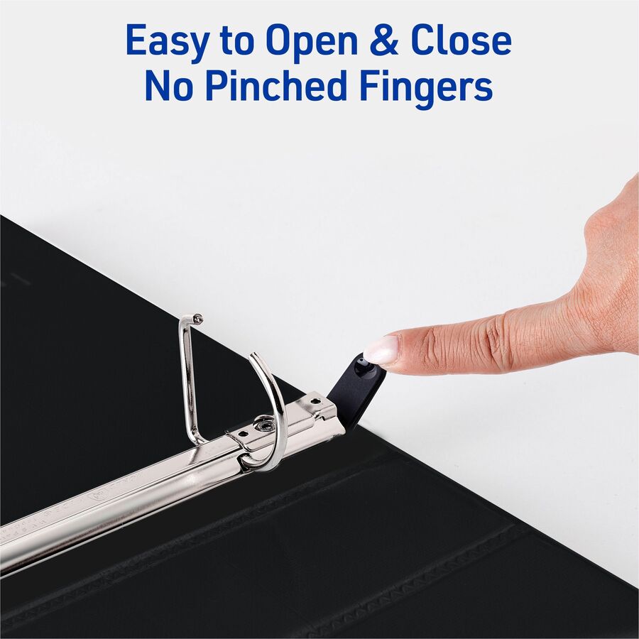 Avery® Heavy Duty View Binder 1-1/2" , One Touch Locking D Rings, White