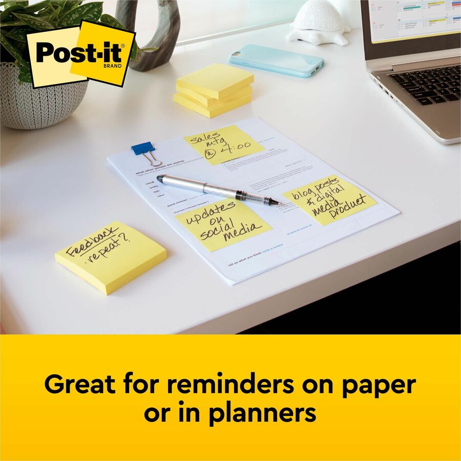 Post-it® Notes Original Notepads Singles MMM654