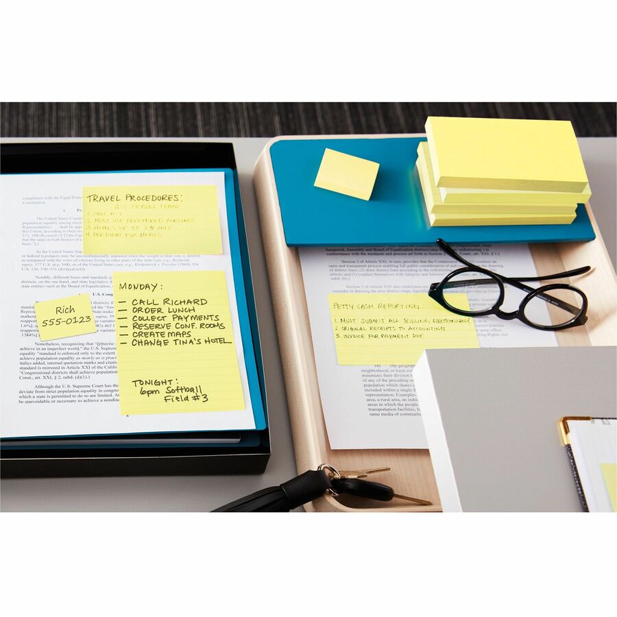 Post-it® Notes Original Notepads Singles MMM654