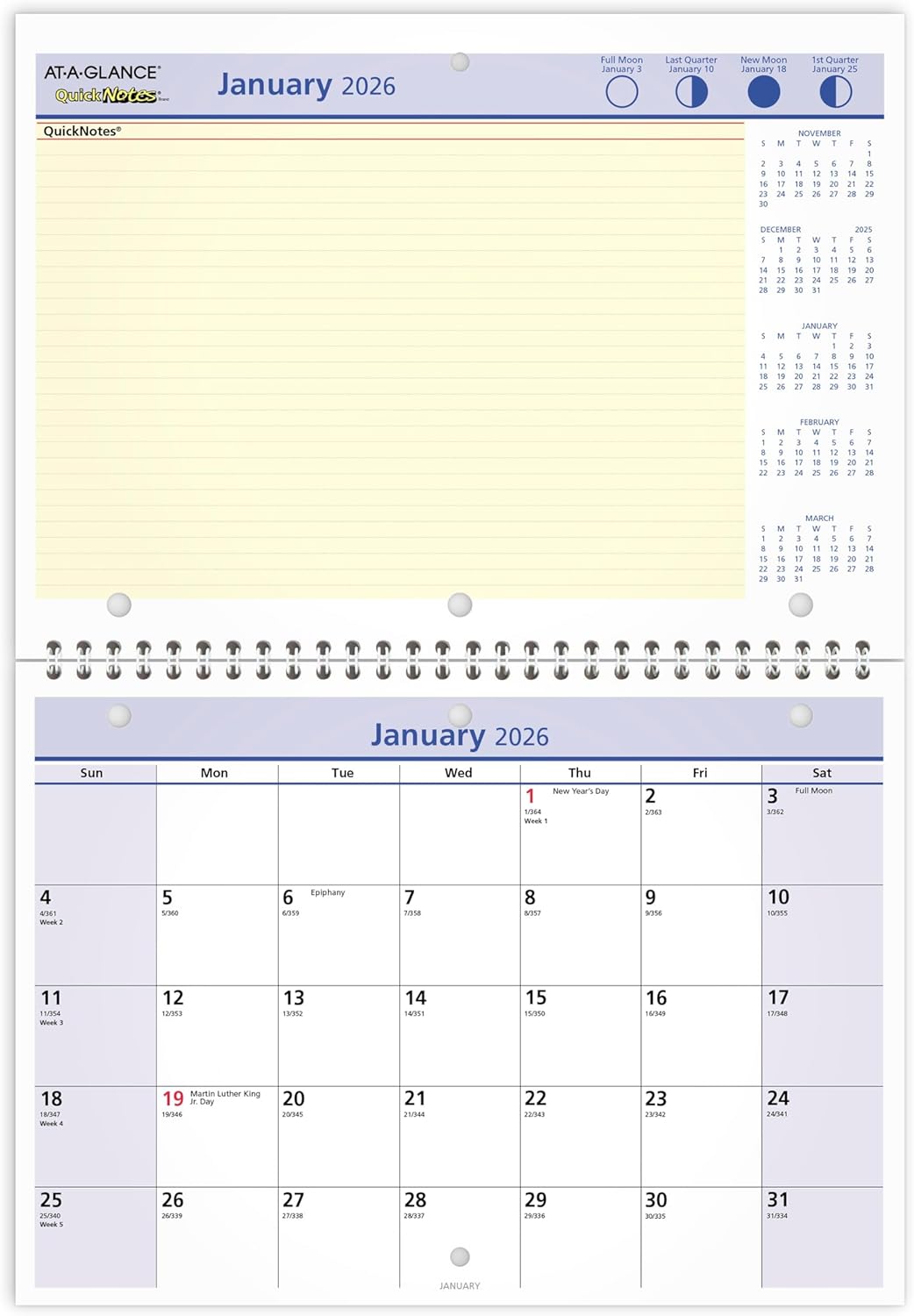 Calendar Wall and Desk Monthly 11 X 8 2026 PM5028