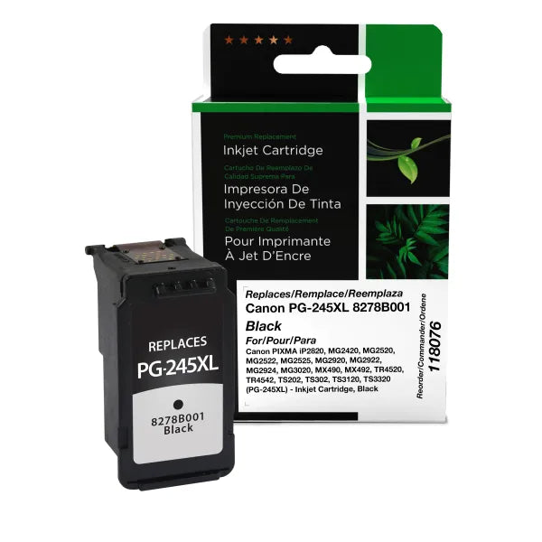 Clover Remanufactured PG245XL Black Inkjet Cartridge 8278B001