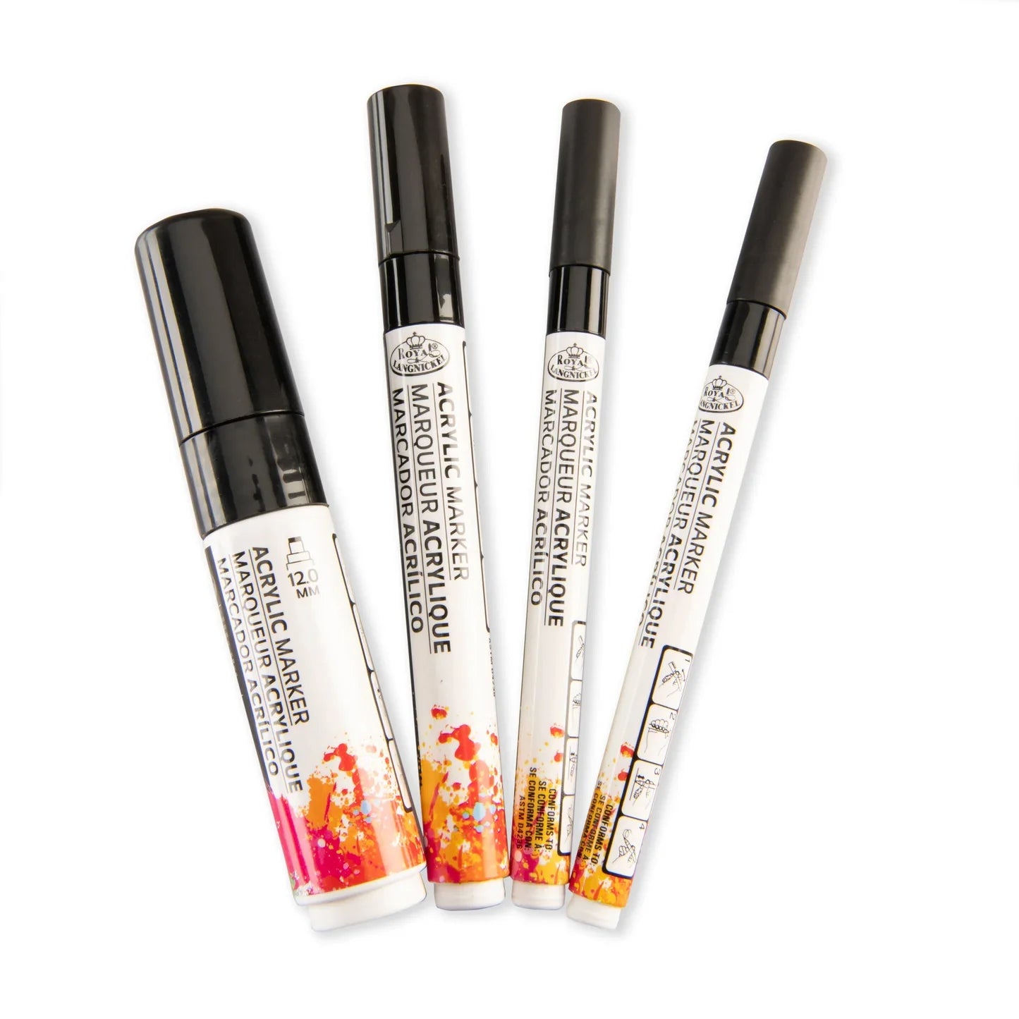 Acrylic Marker 4pc Assorted Size Sets