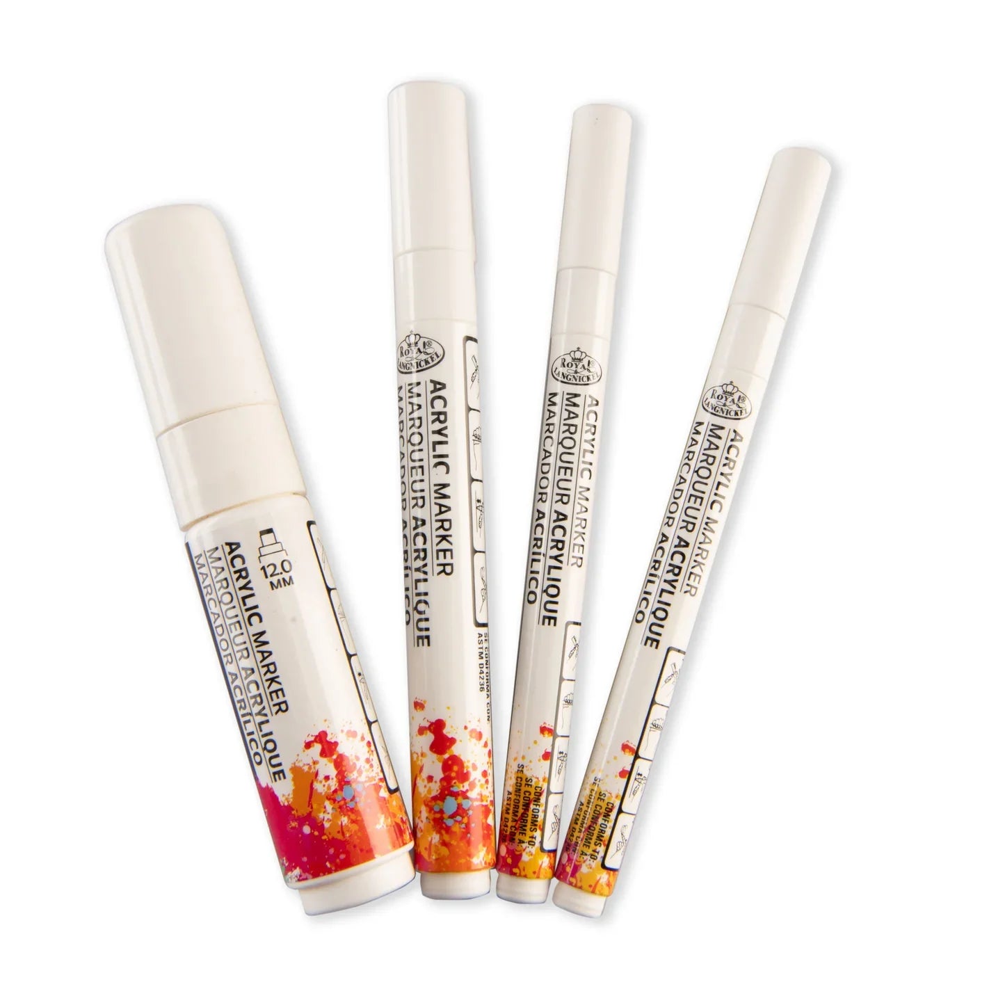 Acrylic Marker 4pc Assorted Size Sets