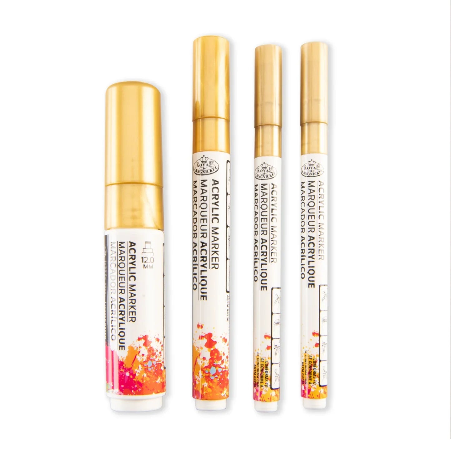 Acrylic Marker 4pc Assorted Size Sets