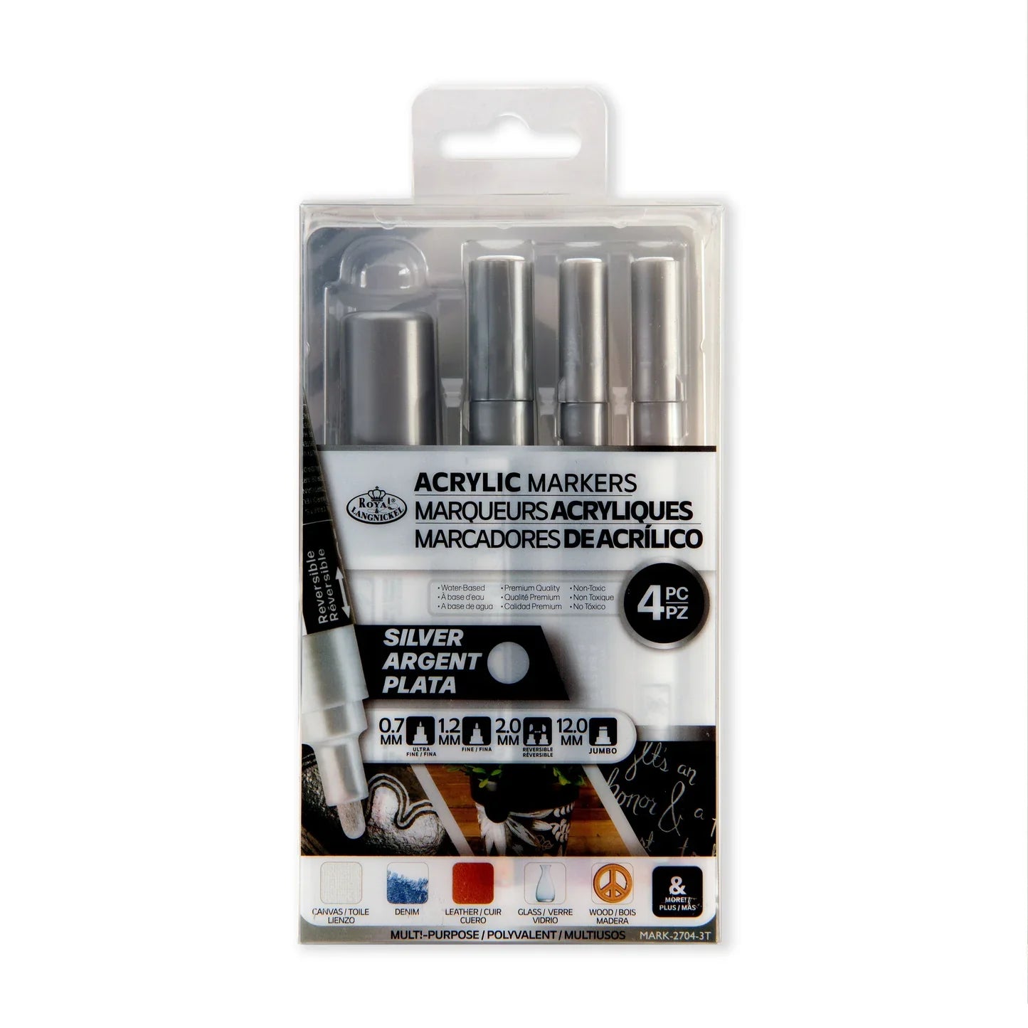 Acrylic Marker 4pc Assorted Size Sets