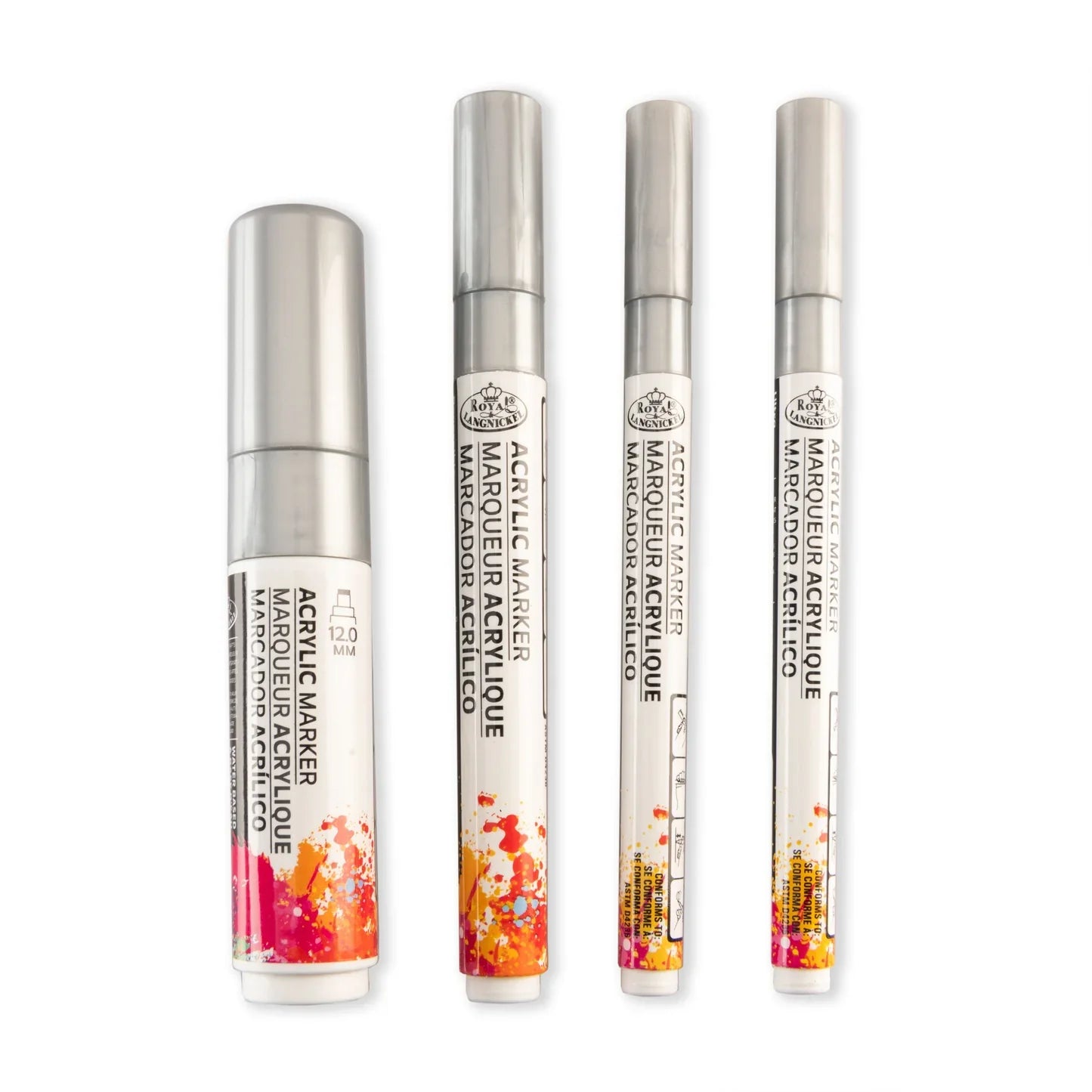 Acrylic Marker 4pc Assorted Size Sets