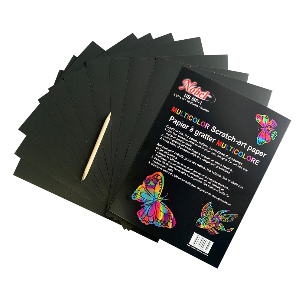 Scratch Art Boards 10pk Multicolour