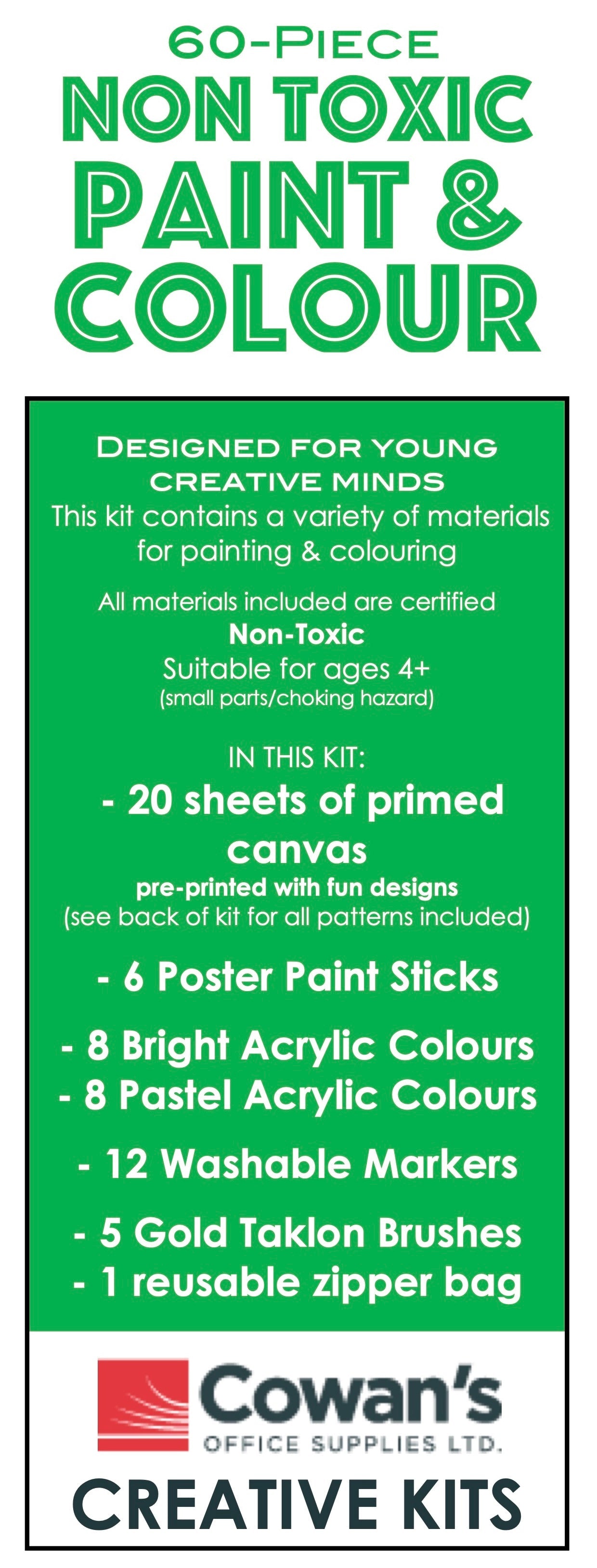 Non-Toxic 60-Piece Kit