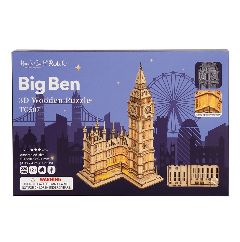 3D-LED London Wood Model Kits