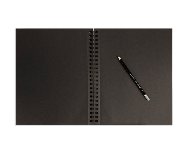 Elite Black Drawing Pad 9x12