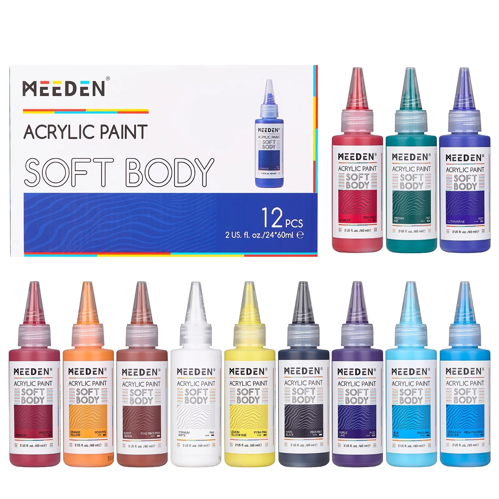 Acrylic Soft Body Paint 60ml Sets